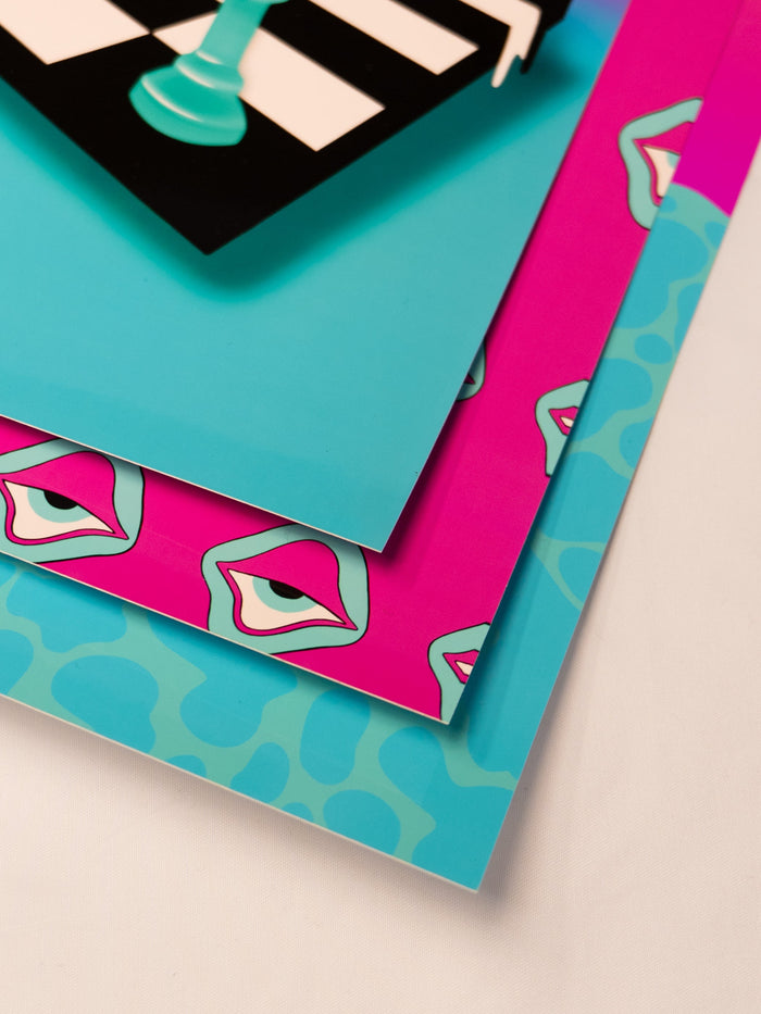 Close-up of the Cocktail Sun Poster print quality